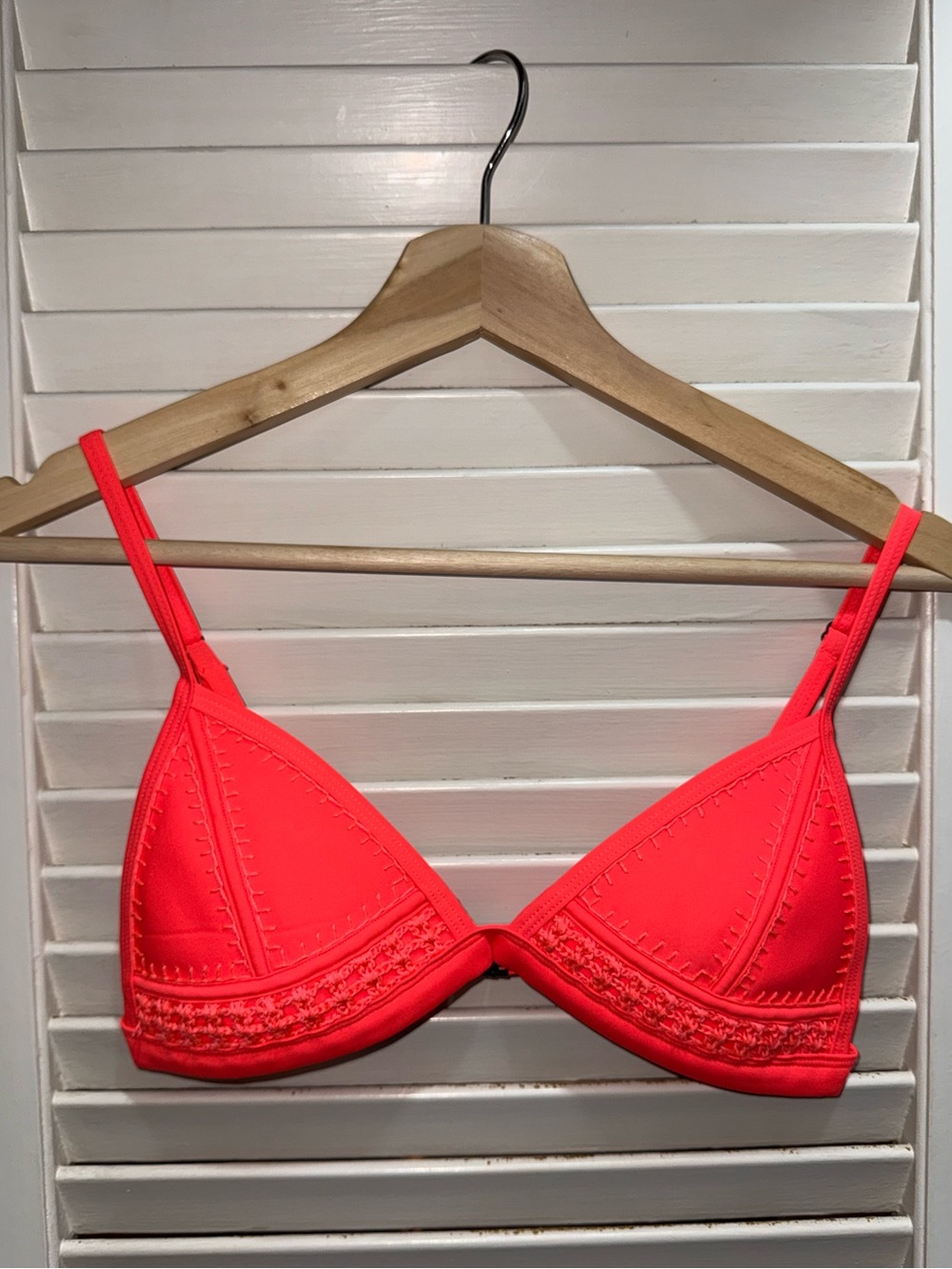 Triangl Swimwear Neon Coral Classic Triangle Bra Top